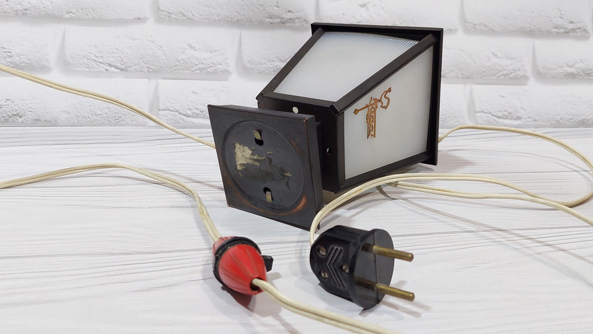Vintage Soviet table lamp night light bedside retro electric lamp WORK Riga Soviet era 60s