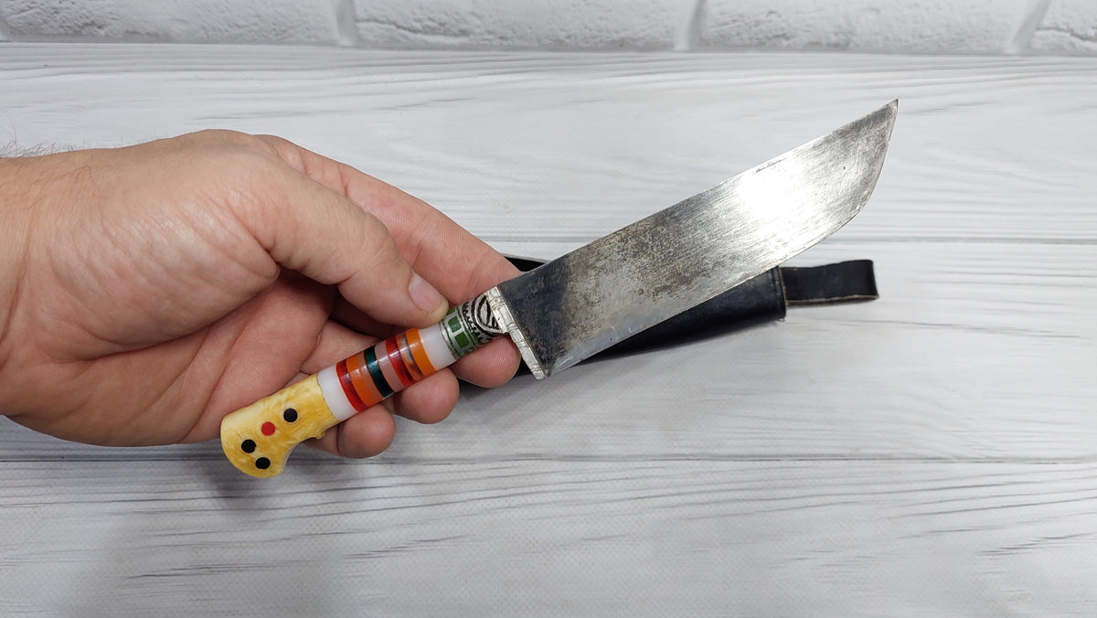 Vintage Authentic Uzbek Pchak Knife - handmade, durable, lightweight
