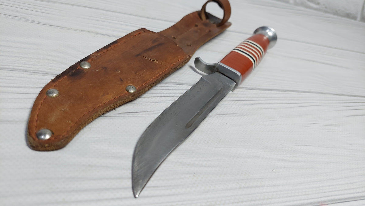 Rare vintage GDR hunter, hunting knife from the GDR Germany Munchausen factory.