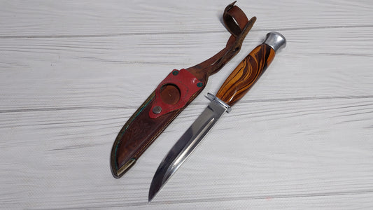 Vintage knife with a compass in the handle. Knife for a boy made in the GDR.