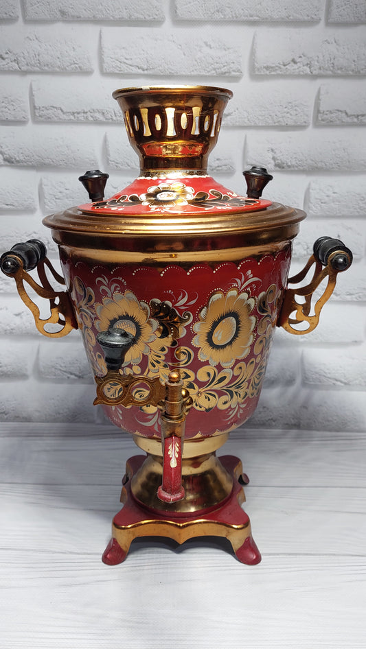 samovar, hand painted. samovar painted by hand. electric samovar. . electric samovar teapot. antique samovar