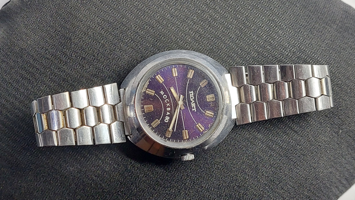 Soviet antique watch "POLET OLYMPIAD 80" Mechanical watch, Mechanical watch USSR.