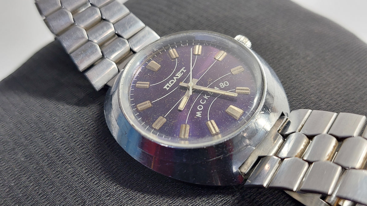 Soviet antique watch "POLET OLYMPIAD 80" Mechanical watch, Mechanical watch USSR.