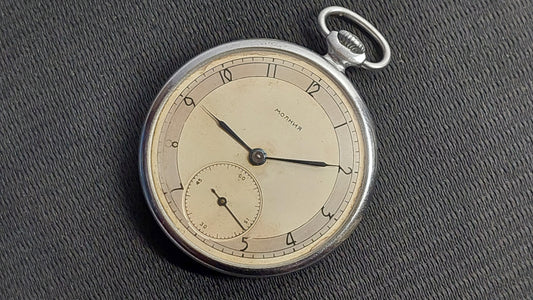 Soviet antique watch "MOLNIYA" Mechanical pocket watch, Mechanical watch USSR.