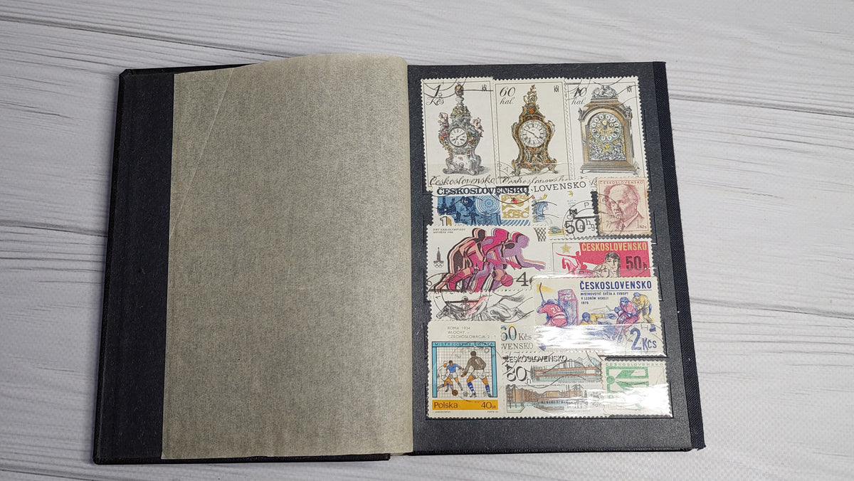 Album of collectible stamps, Soviet stamps in the amount of 364 pieces