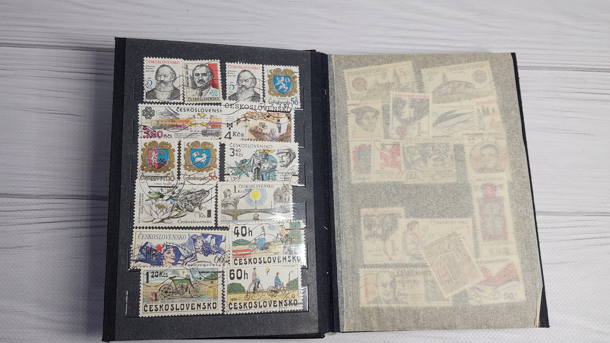 Album of collectible stamps, Soviet stamps in the amount of 364 pieces