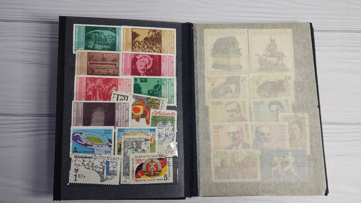 Album of collectible stamps, Soviet stamps in the amount of 364 pieces