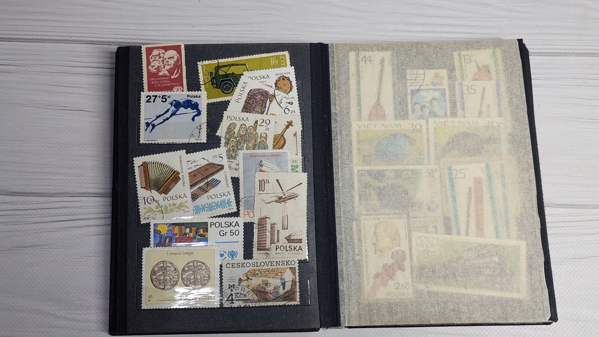 Album of collectible stamps, Soviet stamps in the amount of 364 pieces
