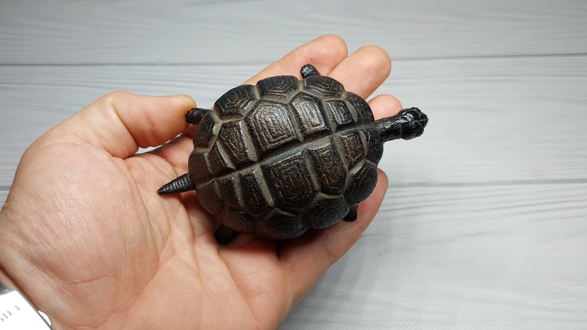 Antique Cast Turtle Ashtray Box, Kasli.