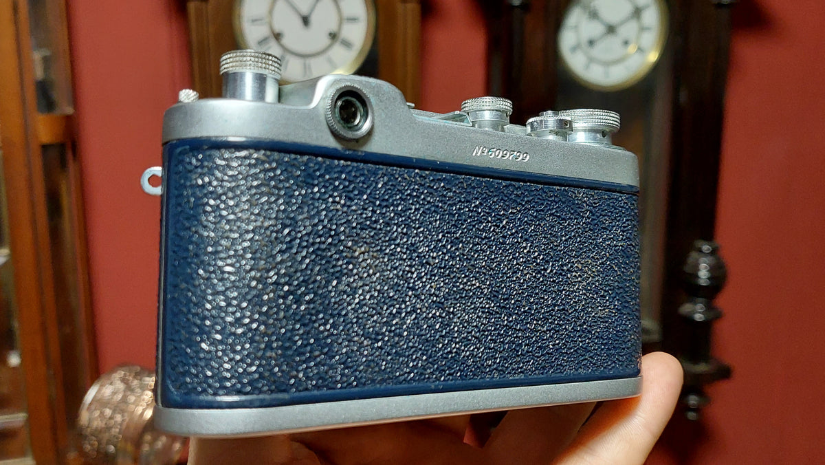 Vintage rare "Blue" camera FED 2 USSR LENS Industar-26M 2.8/50mm.