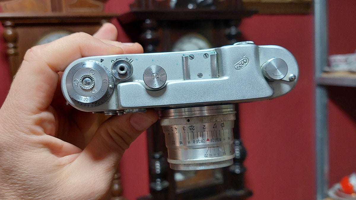 Vintage rare "Blue" camera FED 2 USSR LENS Industar-26M 2.8/50mm.
