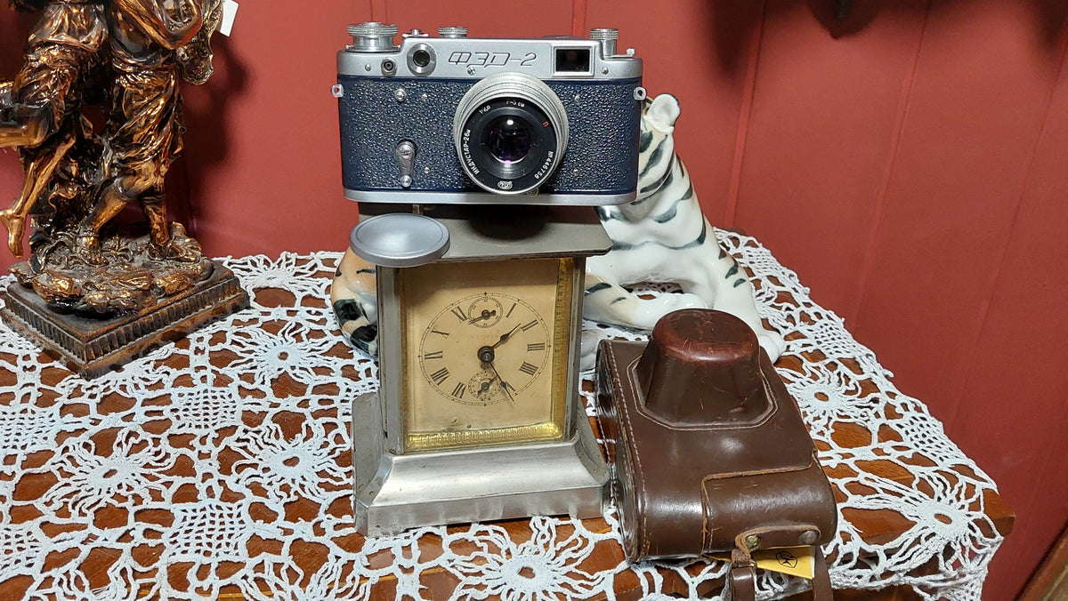 Vintage rare "Blue" camera FED 2 USSR LENS Industar-26M 2.8/50mm.