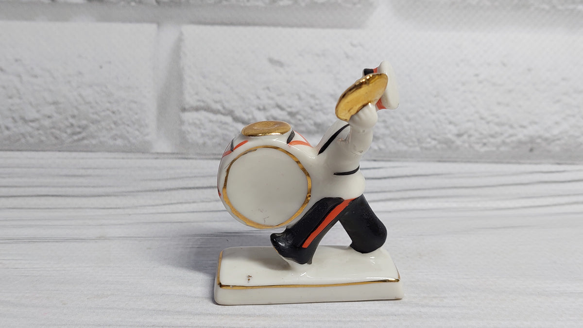 Porcelain figurine musician Suvorov cadet.