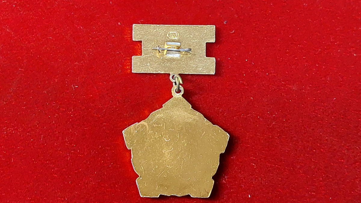 Badge Veteran of Labor of the USSR, badge with document.