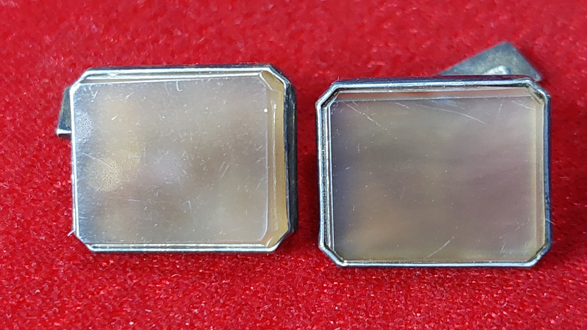 Cufflinks silver 875 sample, Soviet silver cufflinks.