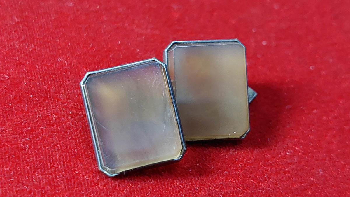 Cufflinks silver 875 sample, Soviet silver cufflinks.
