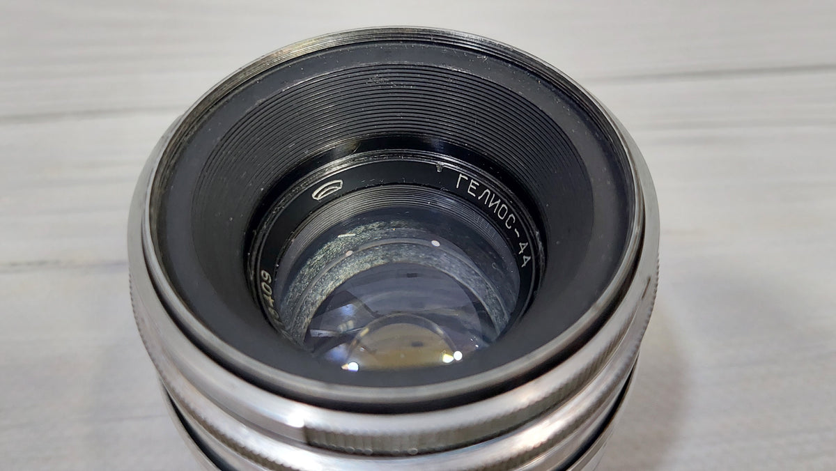 HELIOS 44 USSR Soviet Lens M42 8 blades 2/58mm Silver