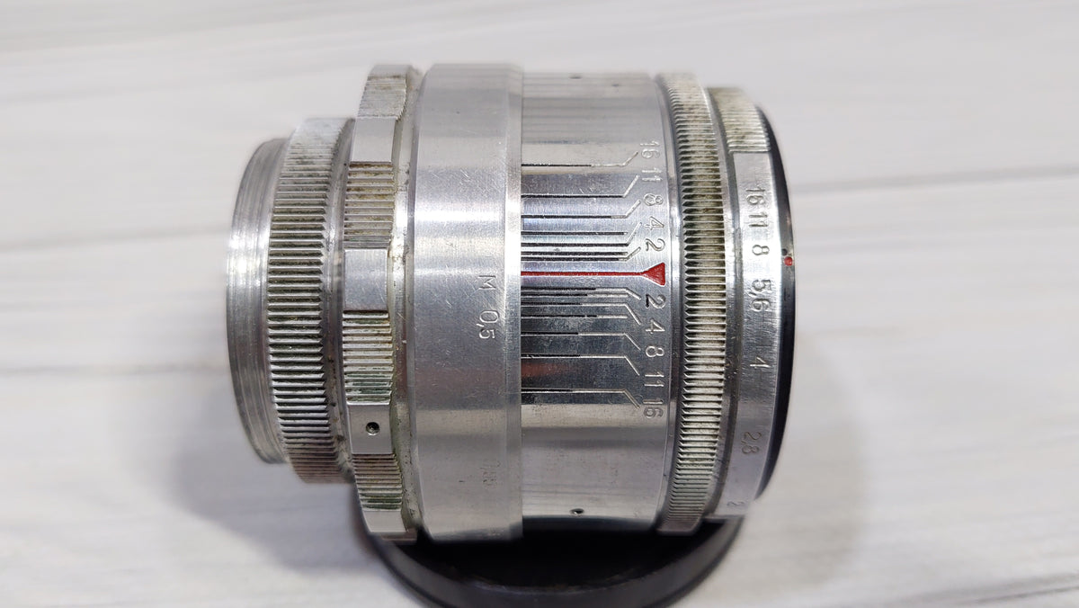 HELIOS 44 USSR Soviet Lens M42 8 blades 2/58mm Silver