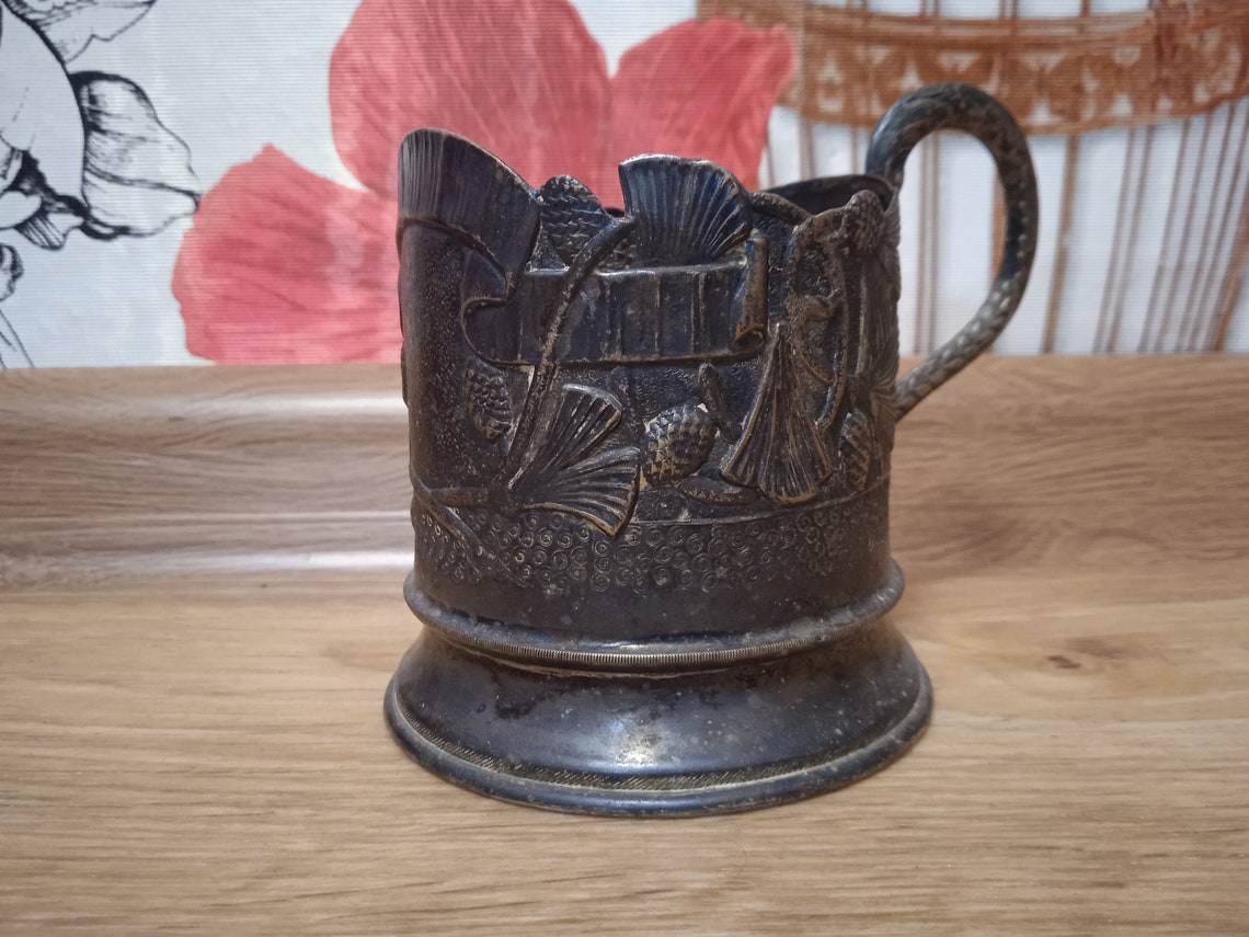 Antique Soviet Metal Coaster Soviet Coaster CONES 1930