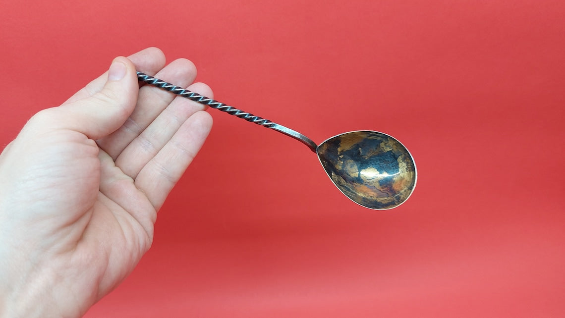 Antique cupronickel spoon. Talin Jewelry Factory