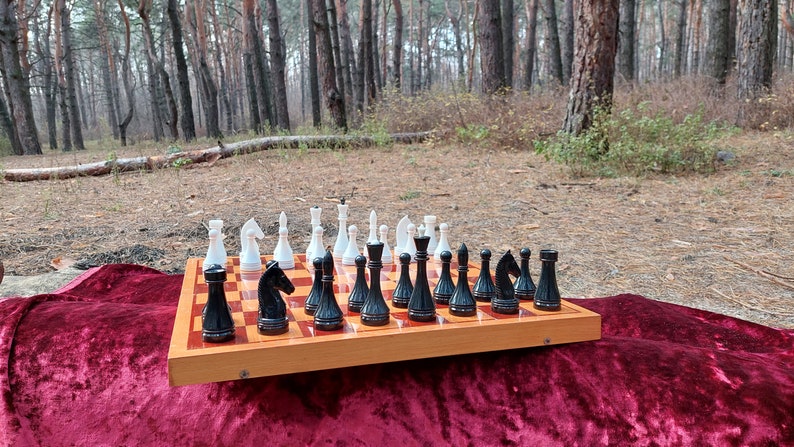 Original Grand Tournament Soviet Chess Set Russian Vintage USSR Plastic Antiques