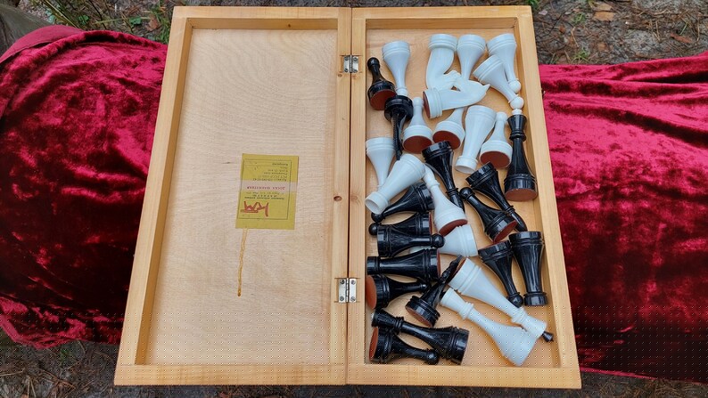 Soviet plastic chess set 80s vintage