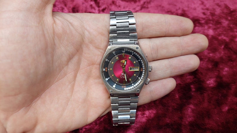 Japanese Watch Orient SK Sea King Crystal KD King Diver Red Dial Watch Served