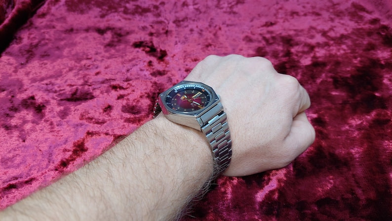 Japanese Watch Orient SK Sea King Crystal KD King Diver Red Dial Watch Served