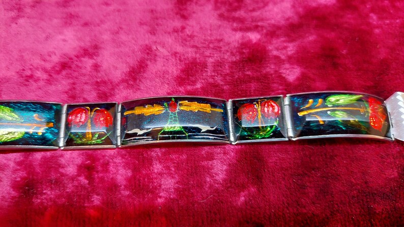 Vintage Watch Bracelet Plexiglass and Metal Handmade USSR Soviet Union Bands & Straps