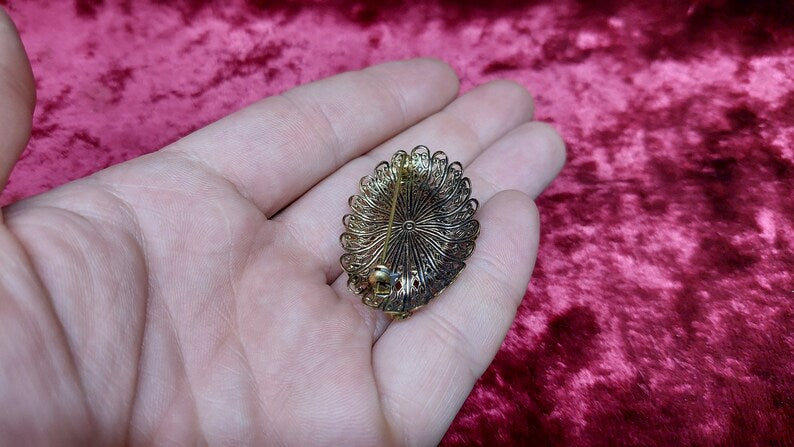 Vintage USSR brooch with stones