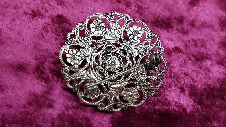 Vintage gilded brooch USSR 1960