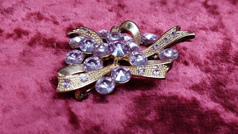 Vintage gilded brooch USSR 1980