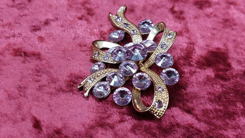 Vintage gilded brooch USSR 1980