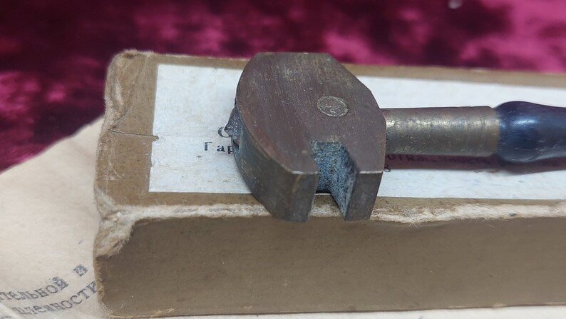 Vintage 1969s Diamond Glass Cutting Glass USSR Russian with original box and manual