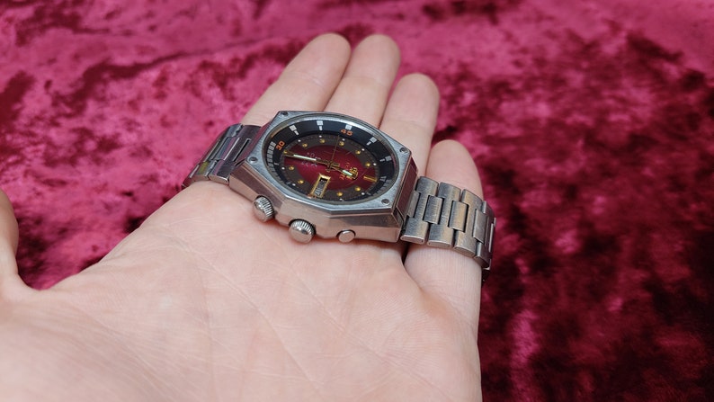 Japanese Watch Orient SK Sea King Crystal KD King Diver Red Dial Watch Served