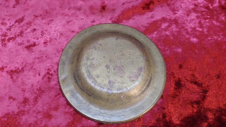 old vintage bronze plate