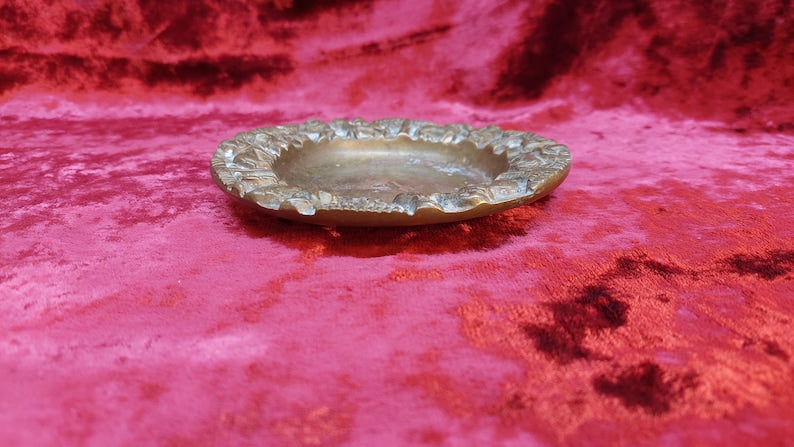 old vintage bronze plate