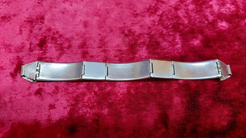 Vintage Watch Bracelet Plexiglass and Metal Handmade USSR Soviet Union Bands & Straps