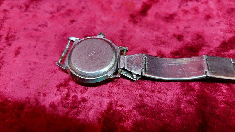 Vintage Watch Bracelet Plexiglass and Metal Handmade USSR Soviet Union Bands & Straps