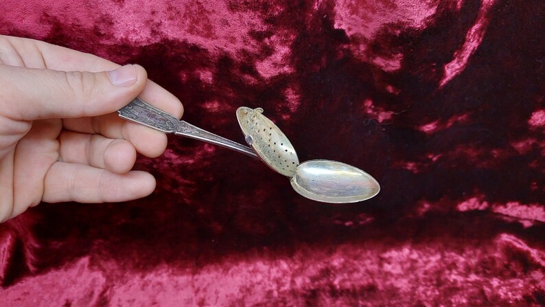 Silver spoon of the USSR for brewing tea. Rarity.