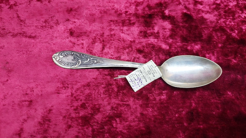 Soviet silver 875 silver gilded Russian tablespoon 55.5 g with USSR store tag. NEW