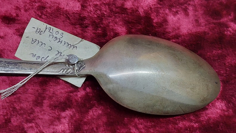 Soviet silver 875 silver gilded Russian tablespoon 55.5 g with USSR store tag. NEW