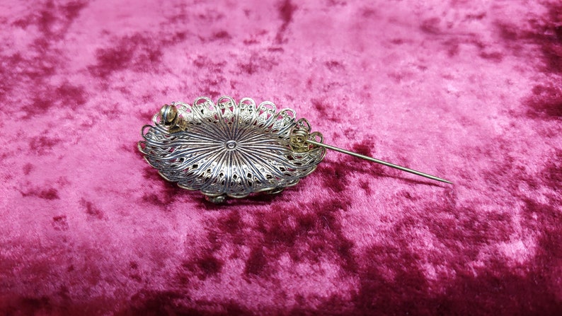 Vintage USSR brooch with stones