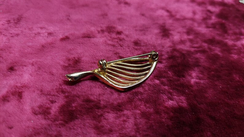Vintage USSR Gold-Plated Brooch