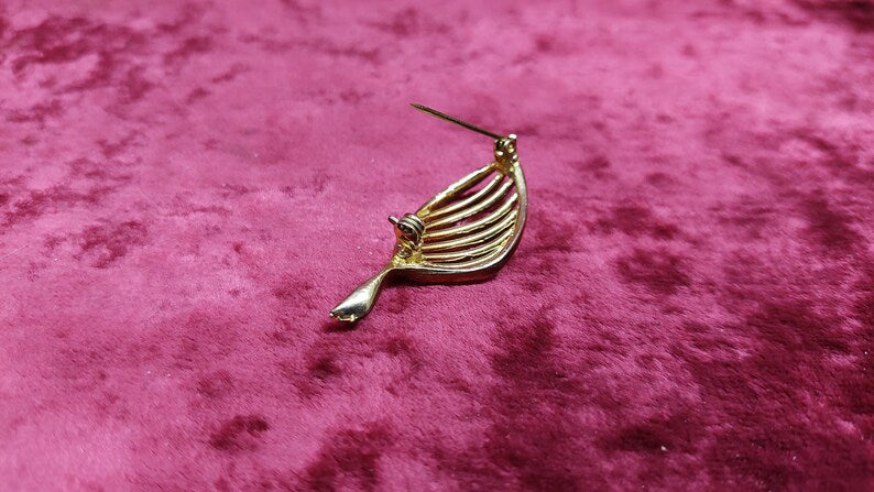 Vintage USSR Gold-Plated Brooch