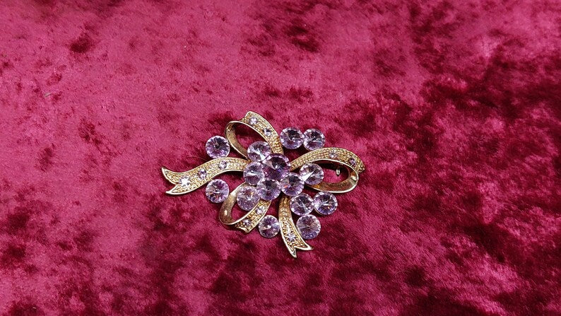 Vintage gilded brooch USSR 1980