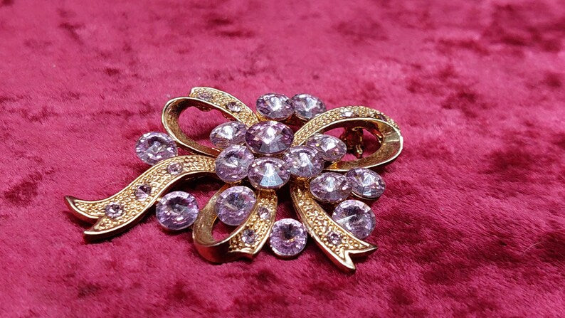 Vintage gilded brooch USSR 1980