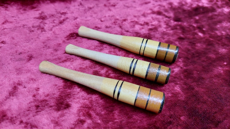 Vintage Wooden Carved Small Cigarette Holder Manual Swivel Mouthpiece