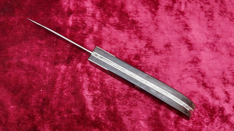 Ukrainian vintage handmade textolite knife, Soviet pocket folding knife, bottle opener, USSR handmade knife.