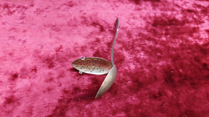 Silver spoon of the USSR for brewing tea. Rarity.